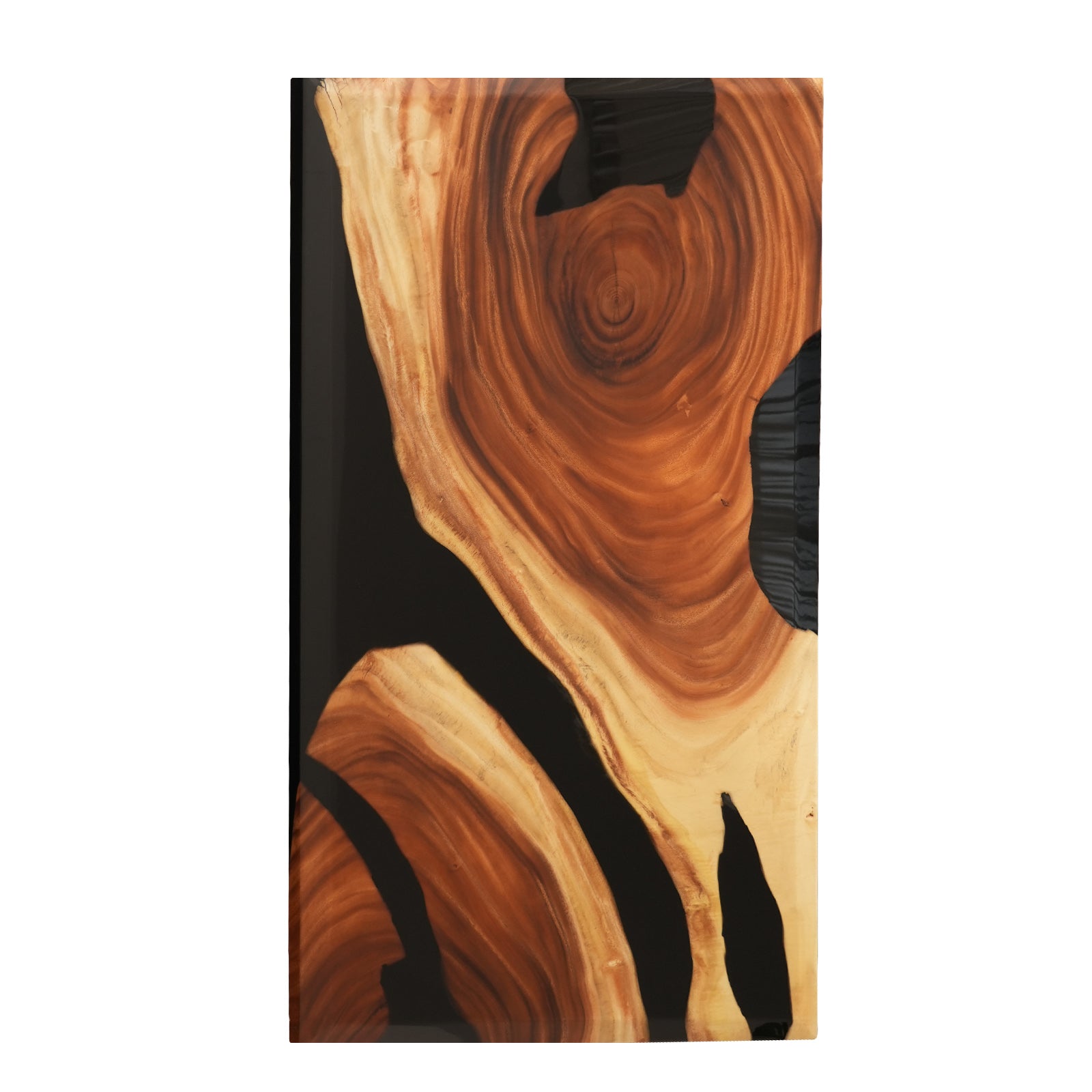 Myluxurytable Walnut Black Epoxy Dining Table MLT-025