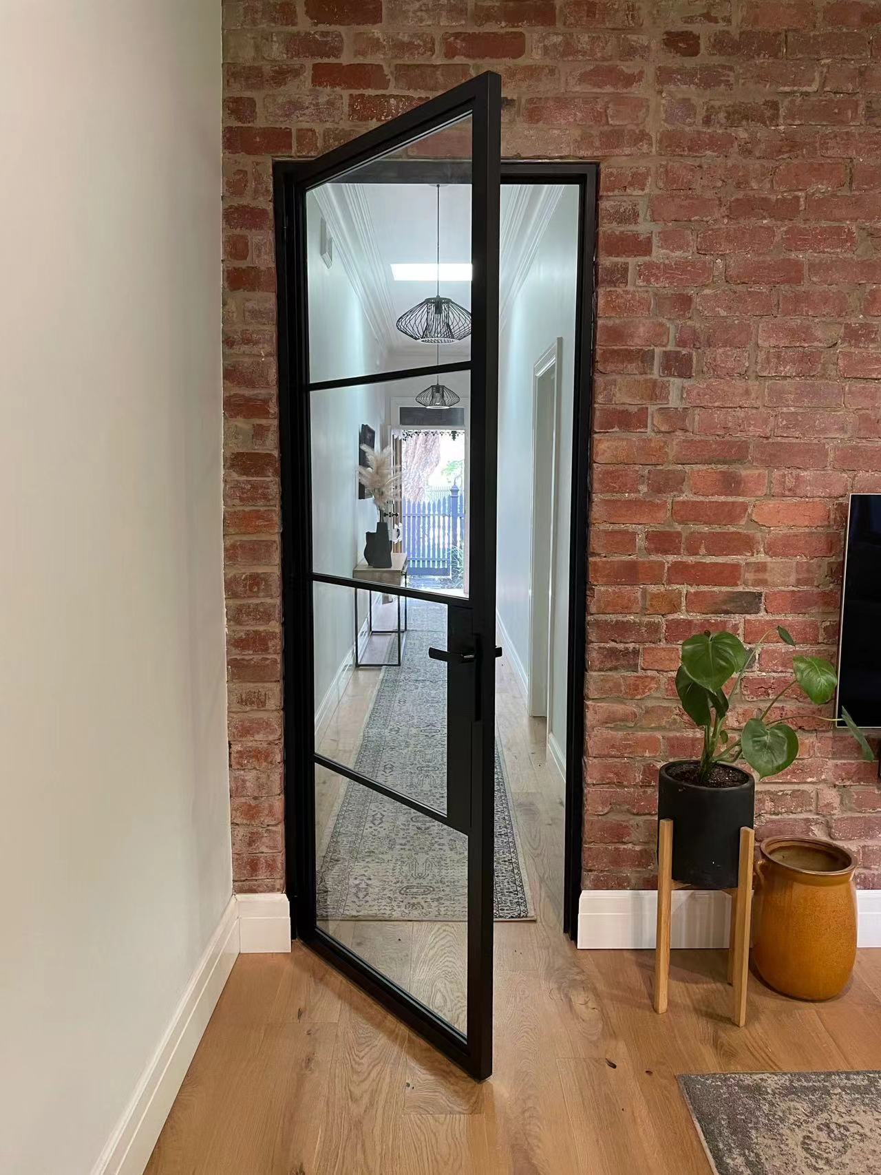 IWD-Steel -Interior-French-Door -Handcrafted-Door-With -4-Lite-Clear-Glass-Square-Top-Neat-Design-Timeless-Elegance