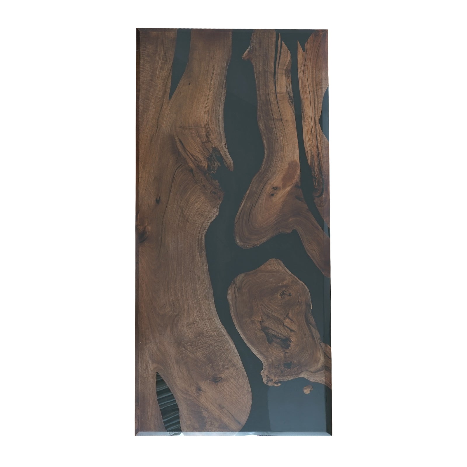 Myluxurytable Black Walnut Black Epoxy Dining Table MLT-012