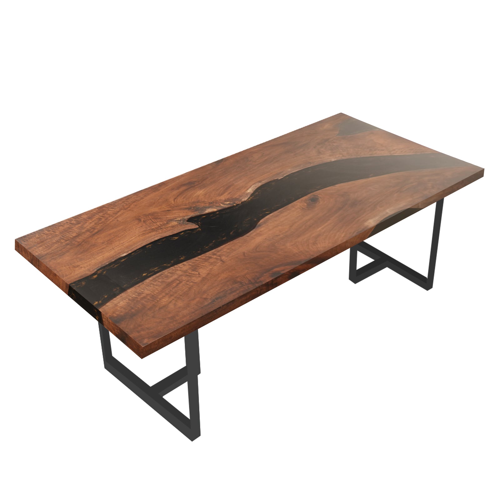 Myluxurytable Black Walnut Epoxy River Table MLT-021