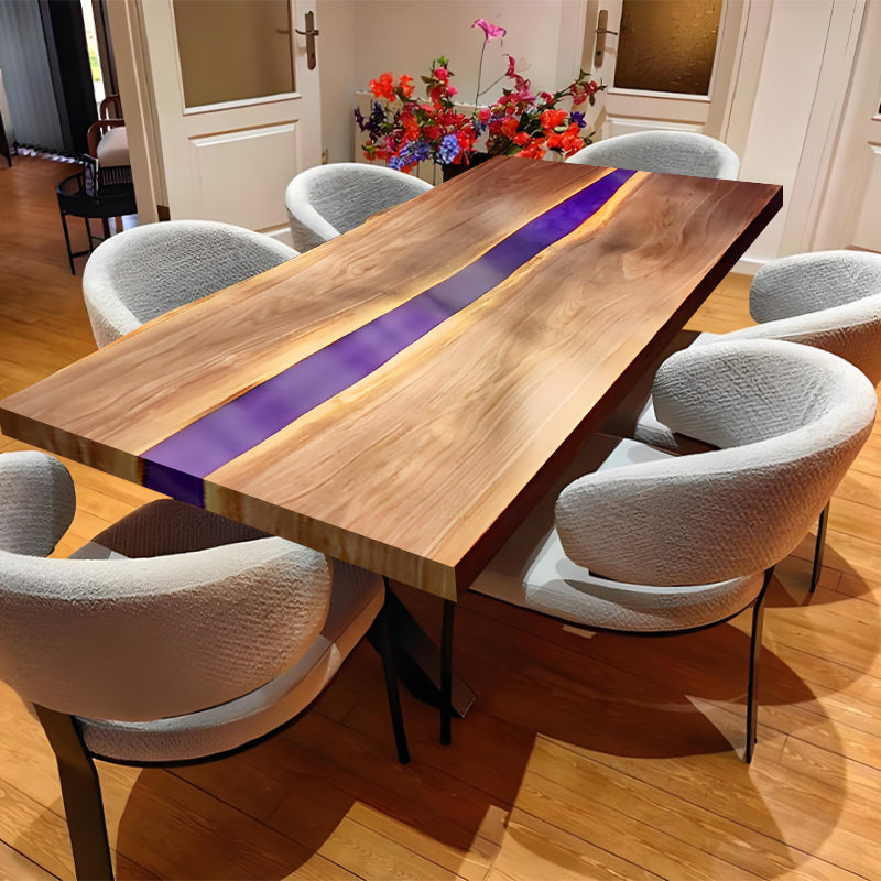 Myluxurytable Black Walnut Purple Epoxy Table MLT-018