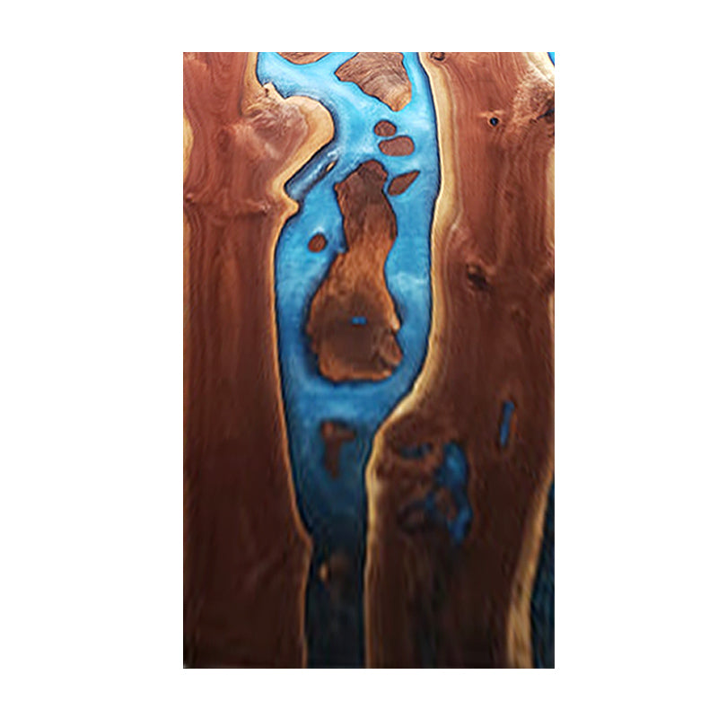 Myluxurytable Custom Blue Epoxy Black Walnut River Table MLT-003