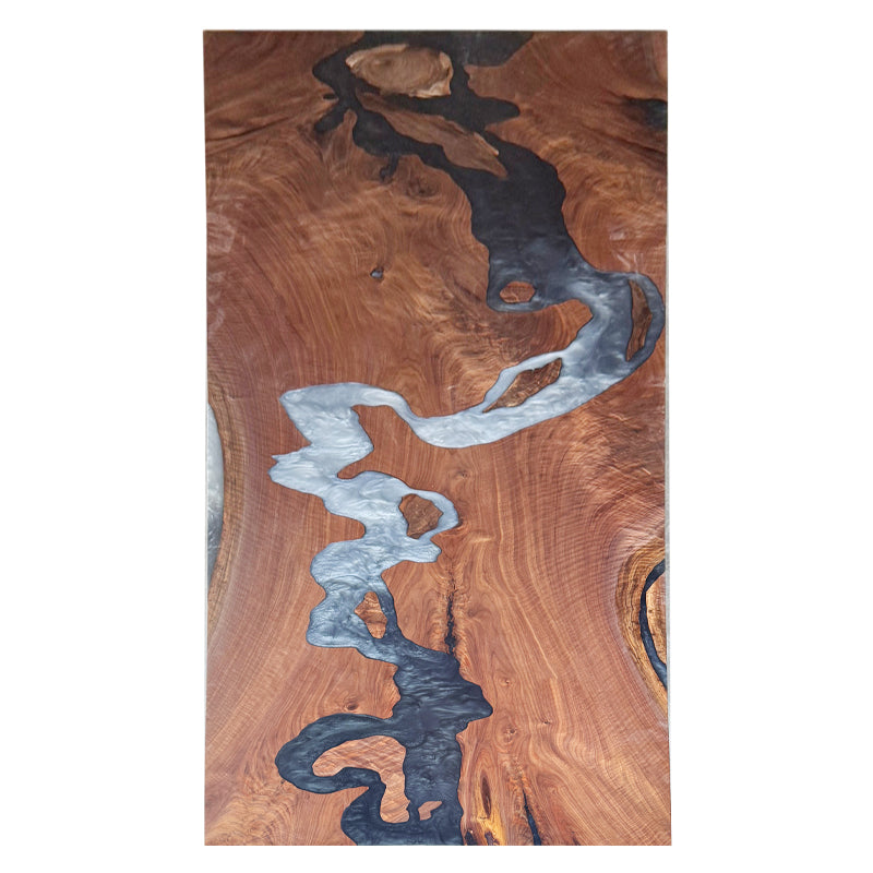 Myluxurytable Custom Grey Epoxy Walnut River Table MLT-002