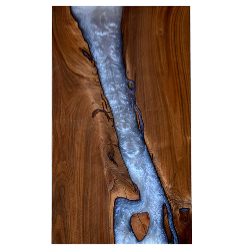 Myluxurytable Custom Smoke Grey Black Walnut River Table MLT-001