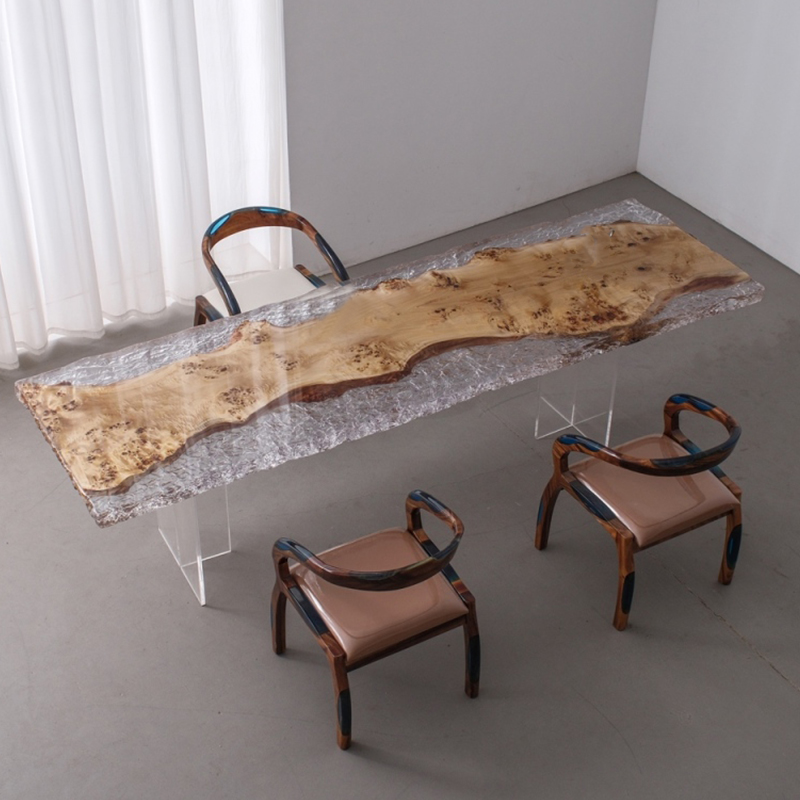 Myluxurytable Poplar Ice Crystal Resin Table MLTI-007