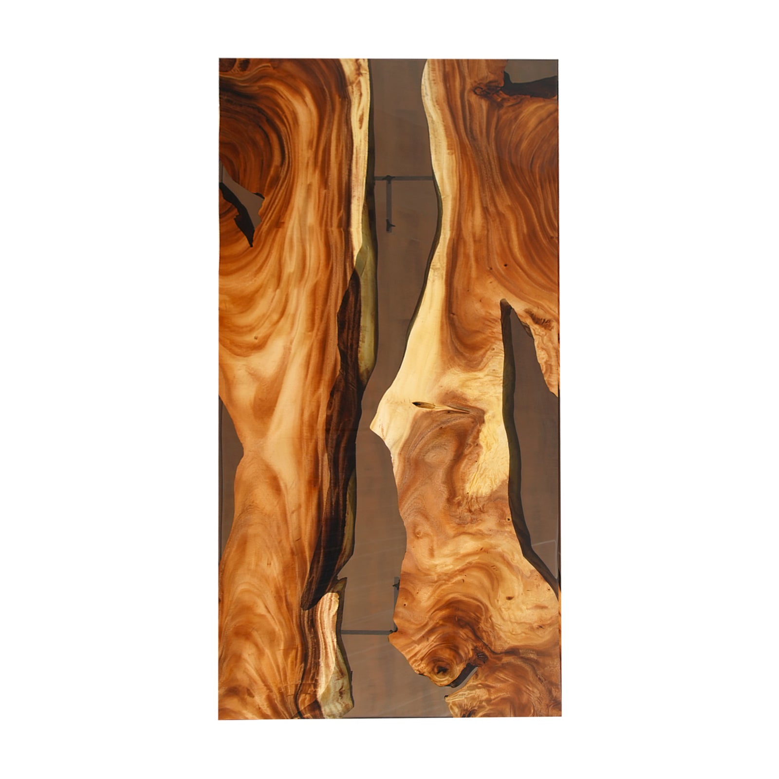 Myluxurytable Walnut Black Transparent Epoxy Table MLT-010