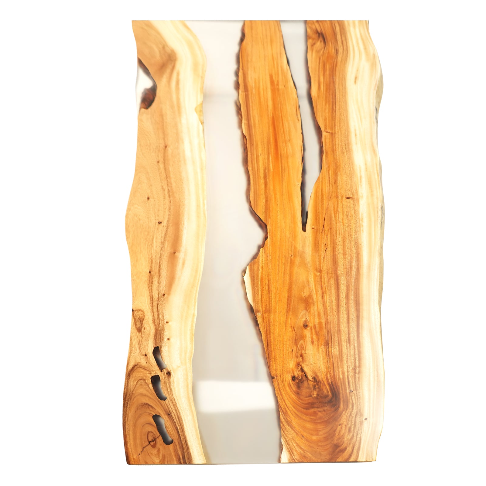 Myluxurytable Walnut White Epoxy Dining Table MLT-022