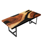 Myluxurytable Walnut Black Epoxy Dining Table MLT-025