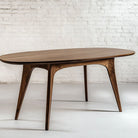 Black Walnut solid wood oval-shape Coffee table-1