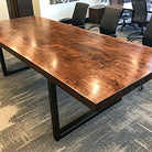 Custom Black Walnut Wood Slab Conference Table