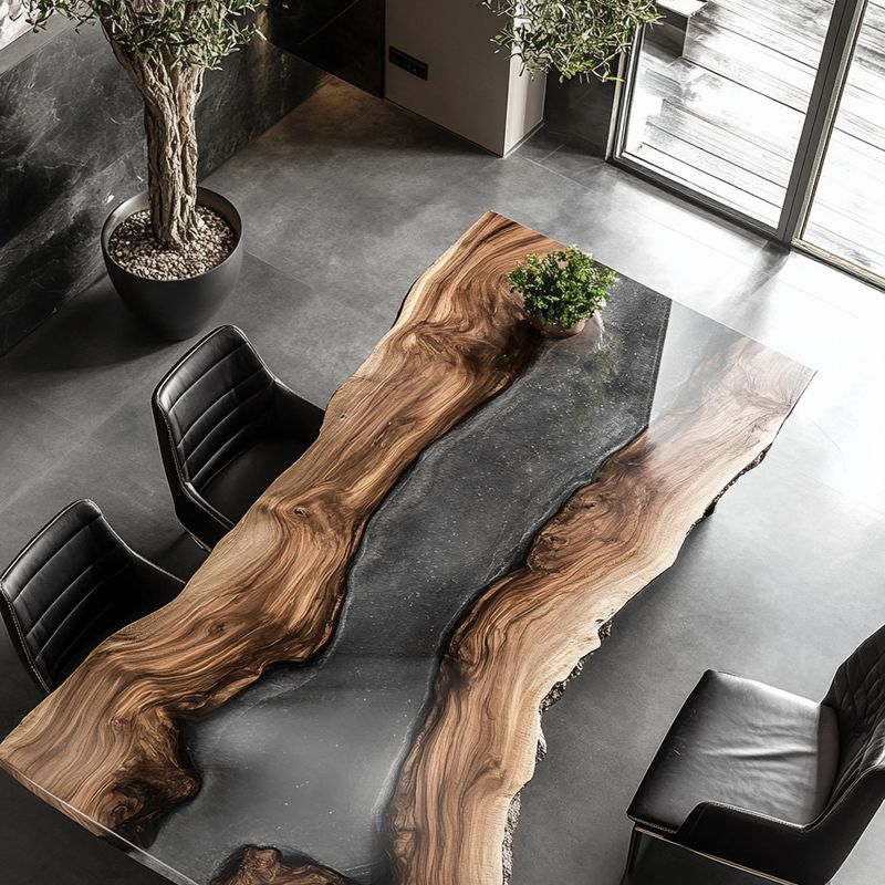 Epoxy Olive Wood Conference table