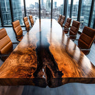 Live Edge Black Epoxy Walnut Conference Table