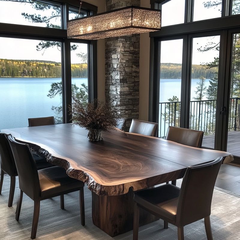 Live Edge Black Walnut Dining Table