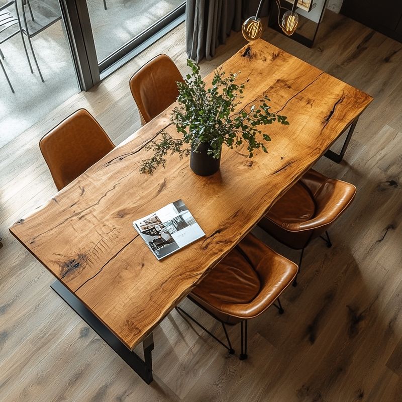 Live Edge Hard wood Walnut Dining Table