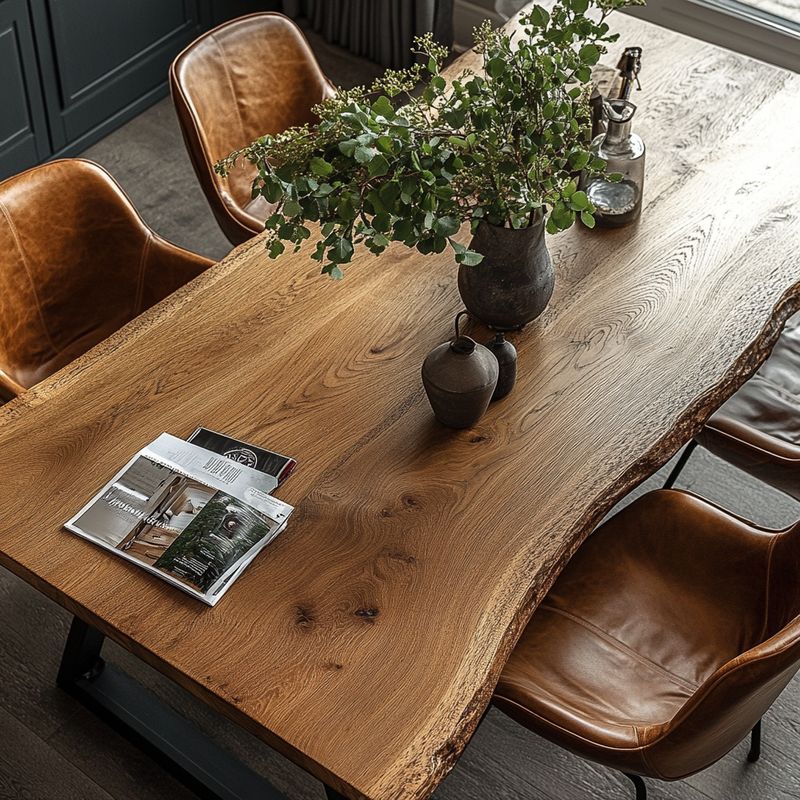 Live Edge Hardwood Walnut Dining Table