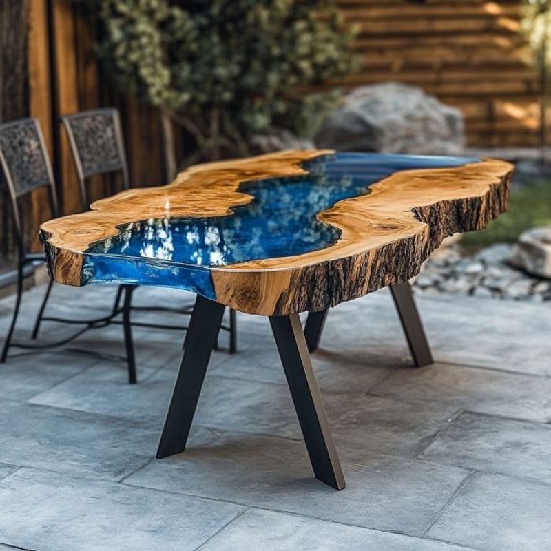 Live Edge Olive Dining Table