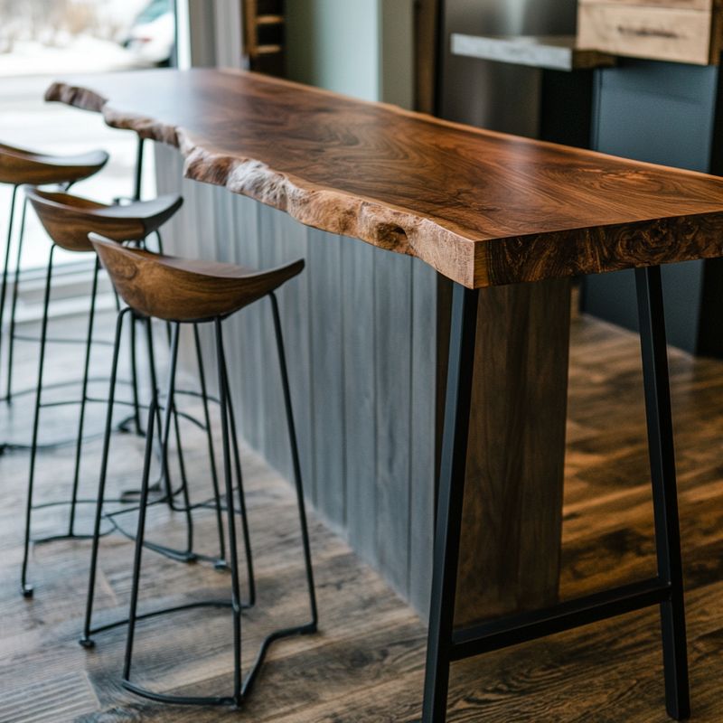 Maple Wood Live Edge Bar Top