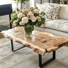 Modern Ash Wood Live Edge Coffee Table