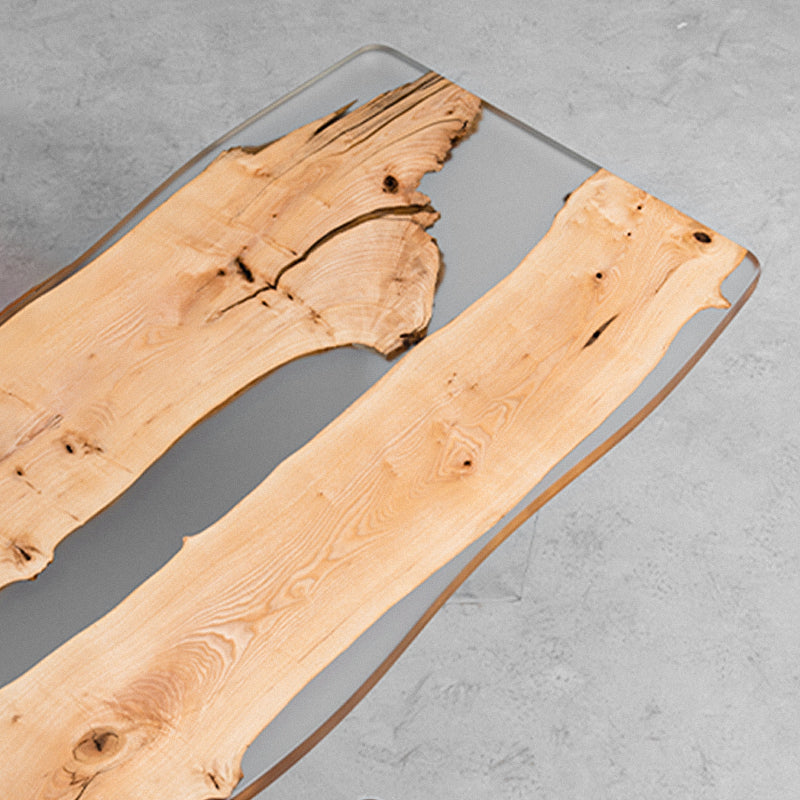 Myluxurytable Ash Clear Epoxy Ice Crystal Resin Table MLTI-013
