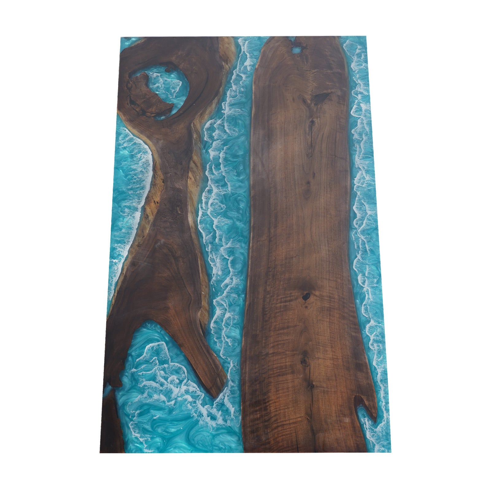 Myluxurytable Black Walnut Blue Epoxy Ocean Table MLT-011
