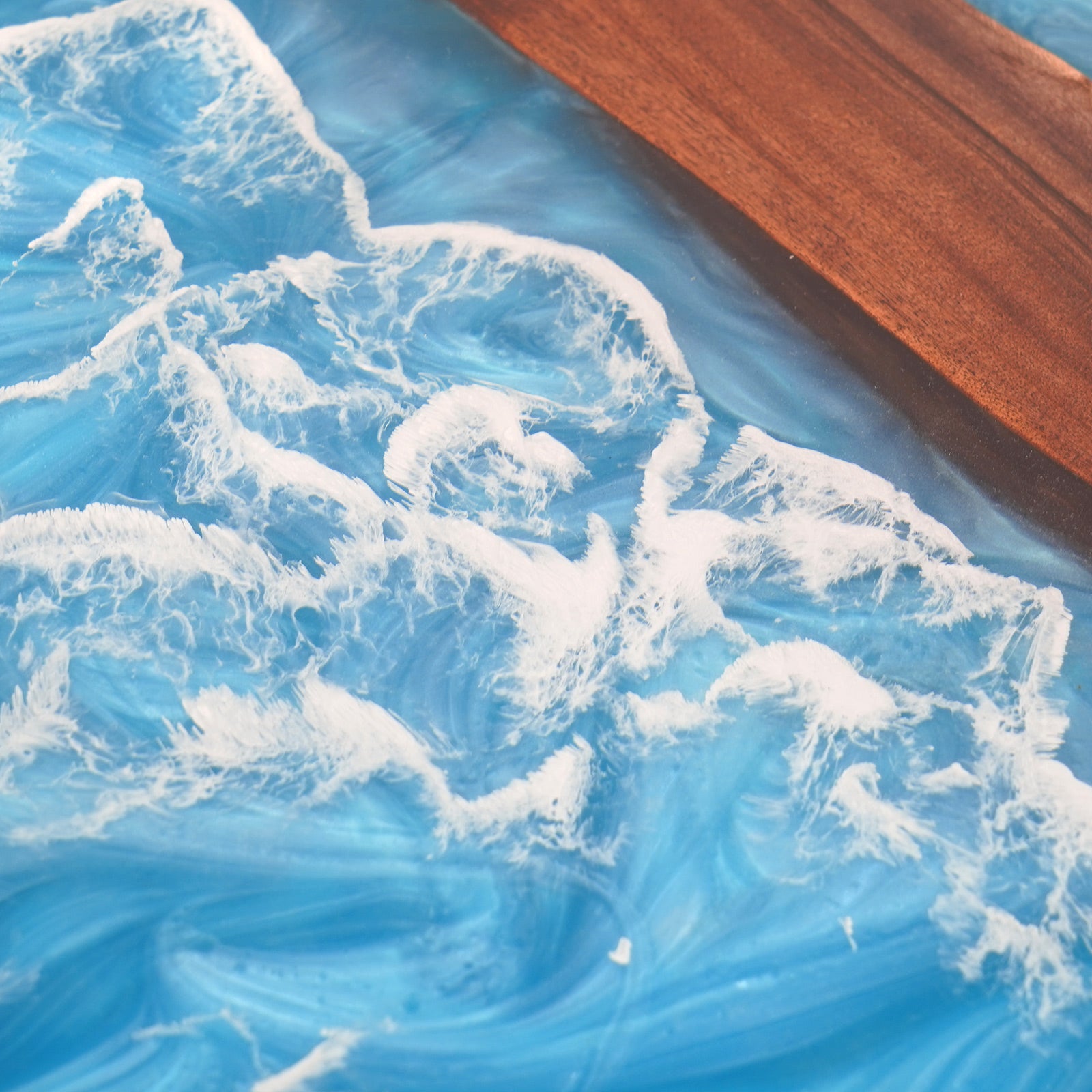 Myluxurytable Black Walnut Blue Epoxy Ocean Table MLT-011