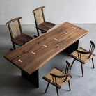 Myluxurytable Black Walnut Double Solid Wood Board Table MLTW-007