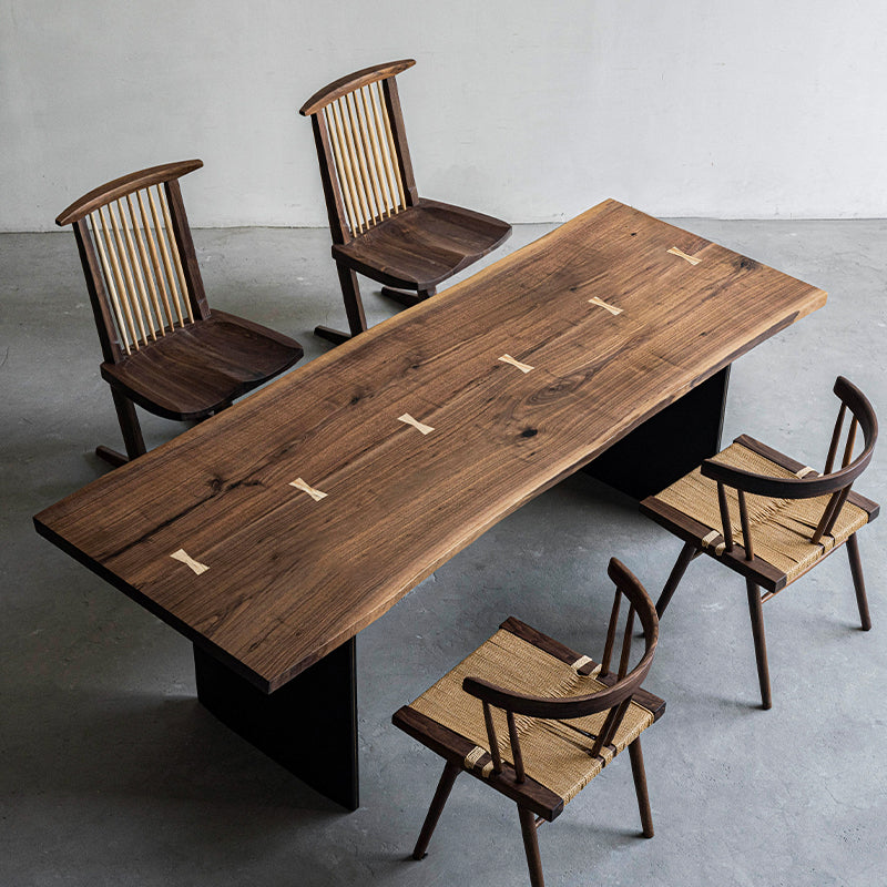 Myluxurytable Black Walnut Double Solid Wood Board Table MLTW-007