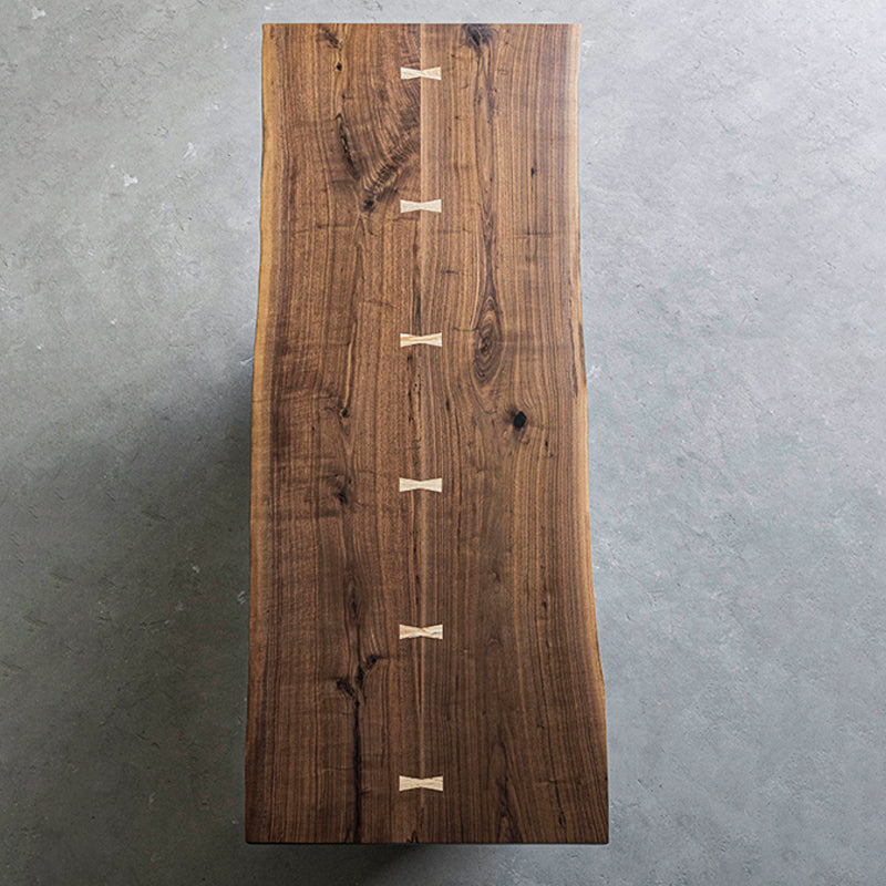Myluxurytable Black Walnut Double Solid Wood Board Table MLTW-007