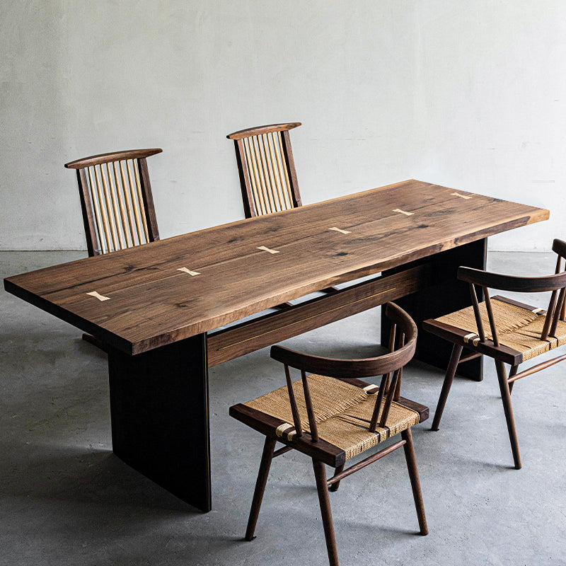 Myluxurytable Black Walnut Double Solid Wood Board Table MLTW-007