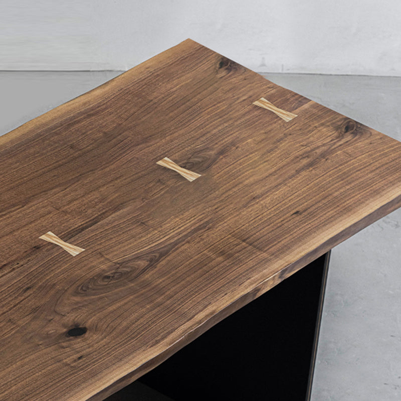 Myluxurytable Black Walnut Double Solid Wood Board Table MLTW-007