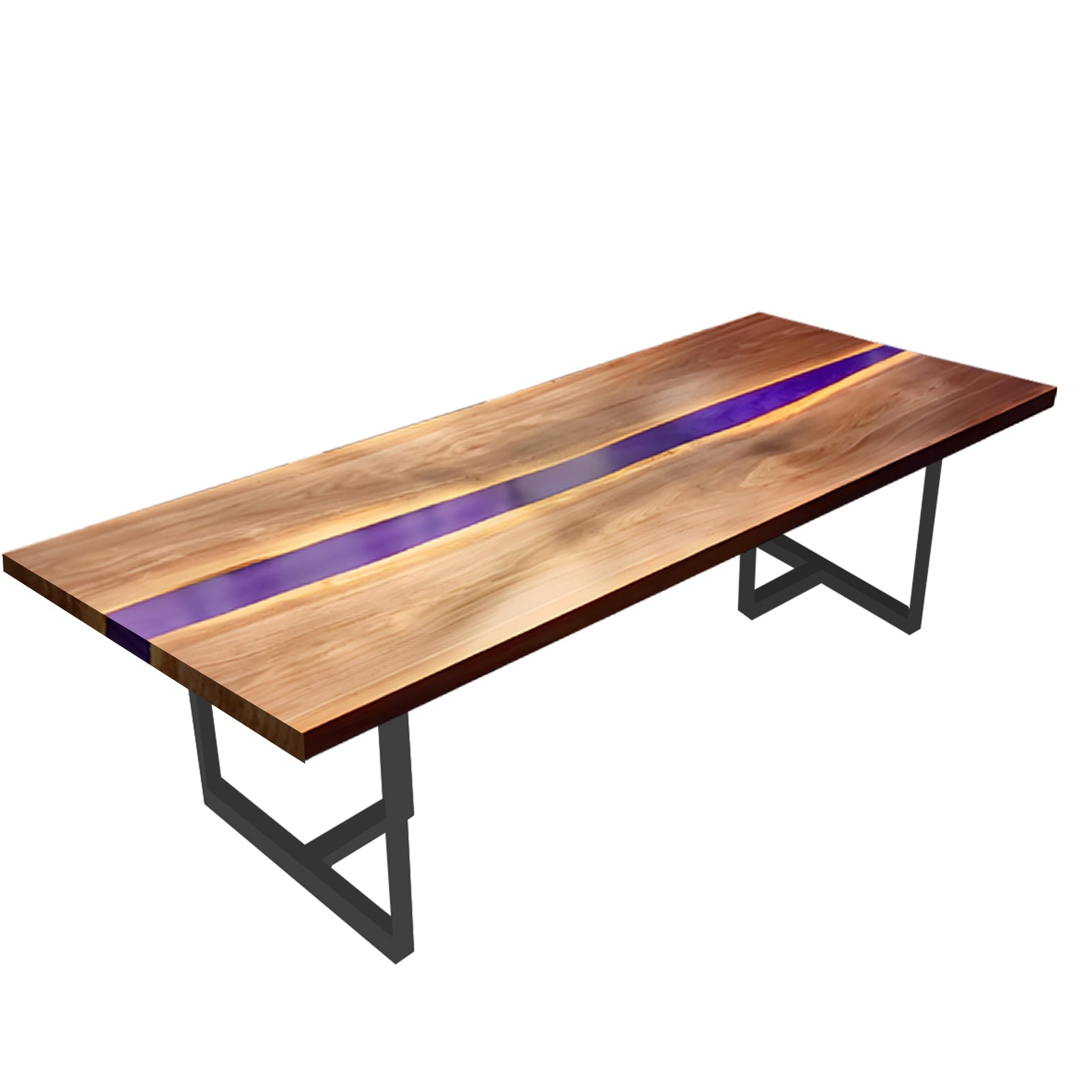 Myluxurytable Black Walnut Purple Epoxy Table MLT-018
