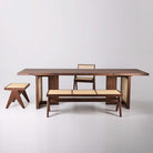 Myluxurytable Black Walnut Square Rattan Table MLTW-017