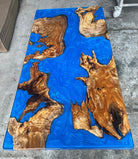 Myluxurytable Cunninghamia Blue Epoxy Dining Table MLT-040
