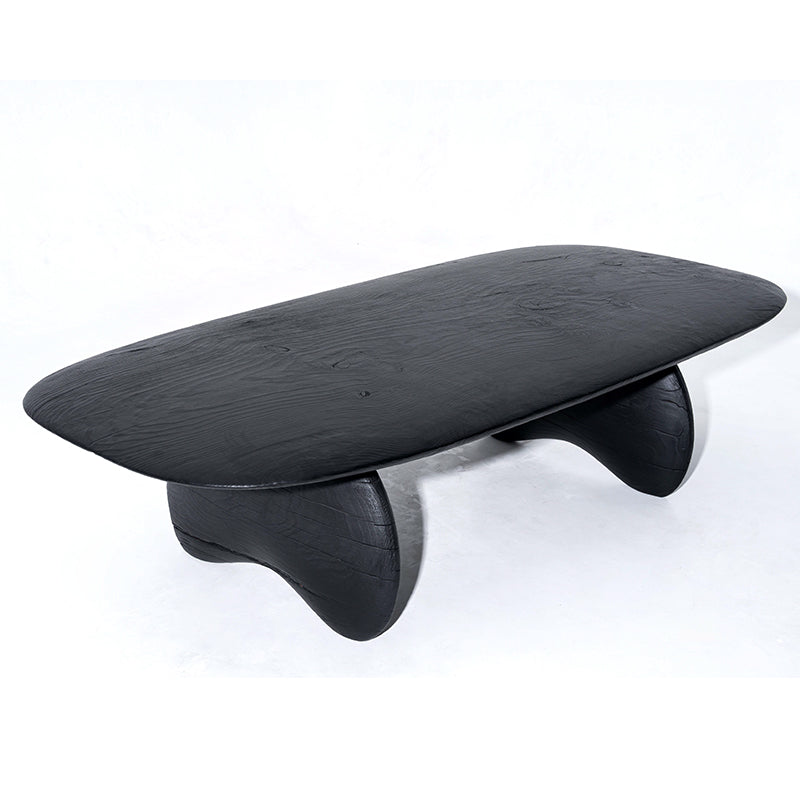 Myluxurytable New Zealand Pine Crescent Moon Terrace Table MLTW-014