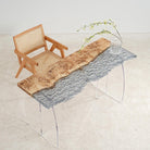 Myluxurytable Poplar Clear Ice Crystal Resin Table MLTI-015