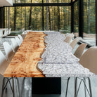 Myluxurytable Poplar Clear Ice Crystal Resin Table MLTI-015