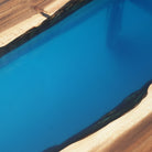 Myluxurytable Walnut Blue Epoxy Long Conference Table MLT-027