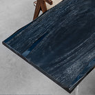 Myluxurytable Walnut Blue TransparentIce Crystal Resin Table MLTI-011