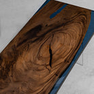Myluxurytable Walnut Blue Waves Epoxy Table MLT-030