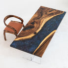Myluxurytable Walnut Starry Sky Epoxy Dining Table MLT-031
