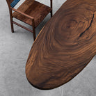 Myluxurytable Walnut Wood Elliptical Table MLTW-011