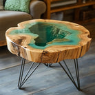 Olive Green Epoxy Resin Coffee Table-1