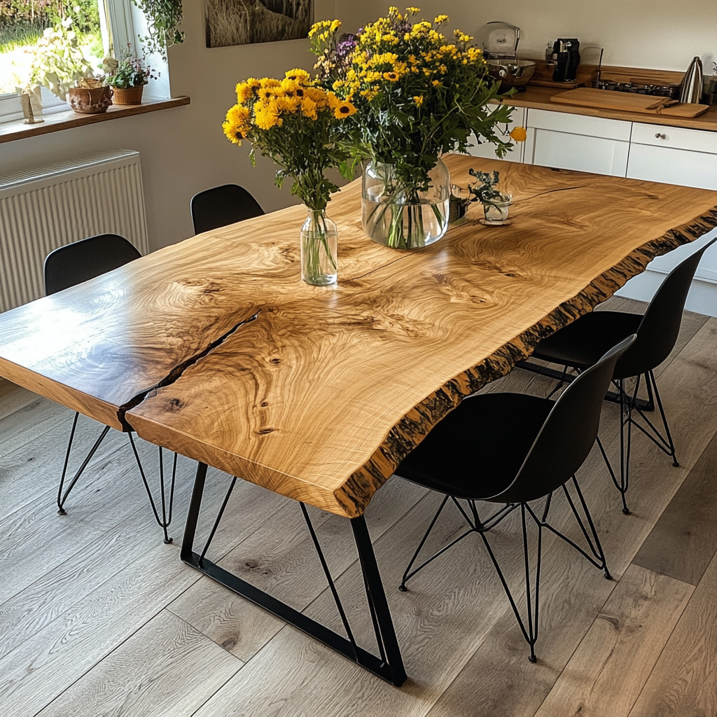 Walnut Live Edge  Dining Table 