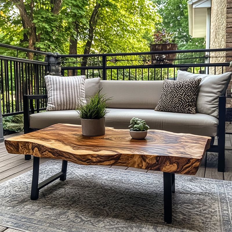 Walnut Wood Live Edge Coffee Table